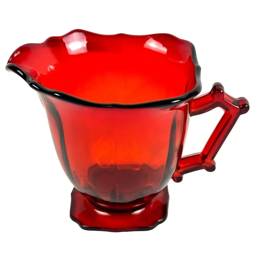 Imperial Hazen 760 Ruby Red 1930's Open Sugar and Creamer Set-Mint Condition